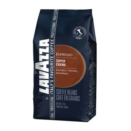 Фото Кофе в зернах LAVAZZA (Лавацца) "Espresso Super Crema", натуральный, 1000 г, вакуумная упаковка