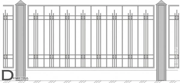 Фото Кованый забор З-006 (2 м 3 м )