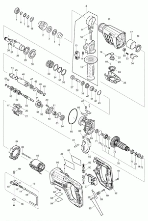 Фото Makita Пружинный штифт 3-12 перфоратор Makita HR2641 рис.( 111)