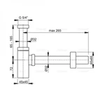 фото Сифон для раковины AlcaPlast DESIGN A401 квадратный