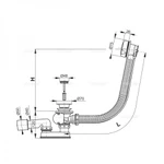 фото Слив-перелив для ванны AlcaPlast A51B автомат комплект белый