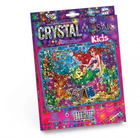 Фото Алмазная мозаика без подрамника Русалочка Crystal Mosaic Kids