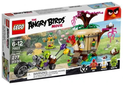 Фото Lego Дания Конструктор Lego The Angry Birds Movie 75823 Bird Island Egg Heist (Лего 75823 Воровство яиц на Птичьем острове)