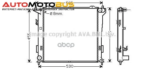 Фото Радиатор системы охлаждения AVA QUALITY COOLING HY2181