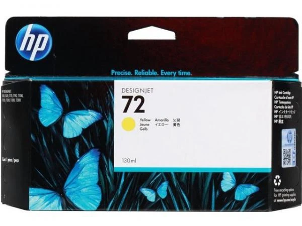 Фото Расходные материалы HP 72 130-ml Yellow Ink Cartridge