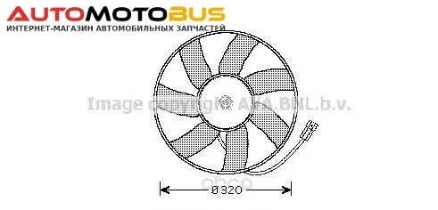 Фото Вентилятор охлаждения двигателя Opel Omega 94 Ava OL7522