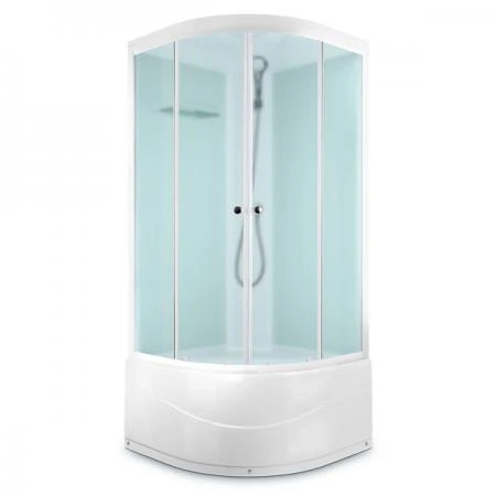 Фото Душевая кабина Domani Spa Light 88 high 800х800х2180 тонированное стекло