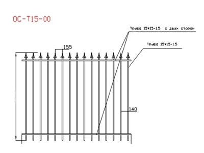 Фото Заборные секции ОС-Т15-00