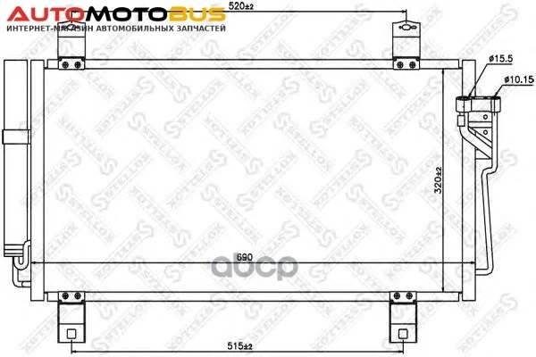 Фото Радиатор кондиционера Stellox 1045642SX