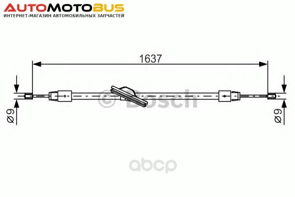 Фото Трос стояночного тормоза Bosch 1987482330
