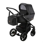 фото Коляска 3 в 1 BeBe-mobile Gusto Deluxe эко-кожа черная