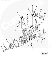 Фото Фитинг компрессора воздушного Cummins ISX QSX 3680998 3680997