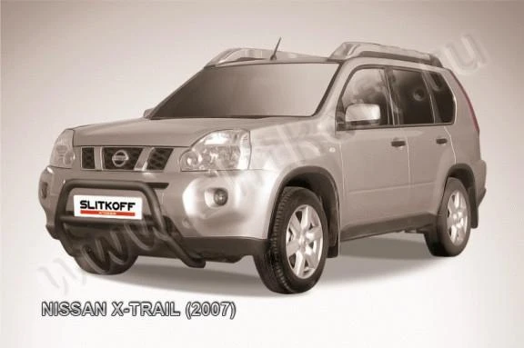 Фото Slitkoff Кенгурятник d57 низкий черный NISSAN X-TRAIL (2007)