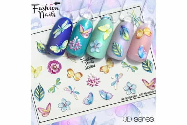 Фото Наклейки для маникюра Fashion Nails Слайдер дизайн FN 3D #64