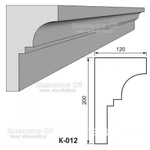 фото Декоративные элементы лепнины - фасадный карниз К-012 из пенопласта