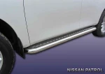 фото Slitkoff Защита порогов d76 с листом Nissan Patrol 2012