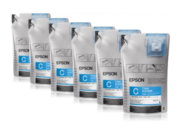 Фото Epson UltraChrome DS Cyan T741200 (1 L x 6 packs)