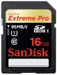 фото Sandisk Карта памяти Sandisk Extreme Pro SDHC UHS Class 1 95MB/s 16GB