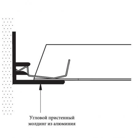 Фото Пристенный молдинг ARMSTRONG RA 4 F 4000x25x25x1.2 мм