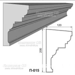 фото Декоративные элементы лепнины - фасадный подоконник П-015 из пенопласта