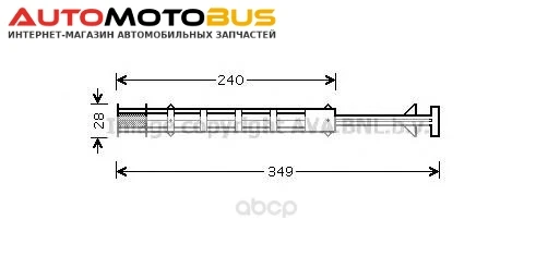 Фото Радиатор кондиционера автомобильный Ava MSD358