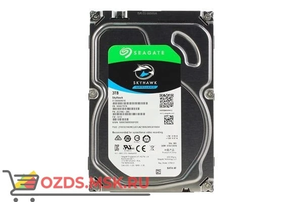 Фото SEAGATE Skyhawk ST3000VX010, 3Тб, HDD, SATA III, 3.5″: Жесткий диск