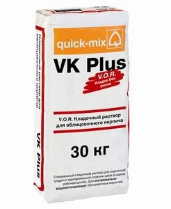 Фото Цементная кладочная смесь Quick-mix VK plus 30 кг светло-серый для облицовочного кирпича