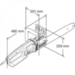 Фото №2 Пила цепная MAKITA UC3030A (2000 Вт, 30см, цепь3/8"46зв, 4,4кг,автомат.смазка, коробка) (Электропилы (цепные электрические пилы))