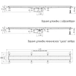 Фото №4 Линейный трап под плитку ТП-55.1C-600 с рамкой из нержавеющей стали