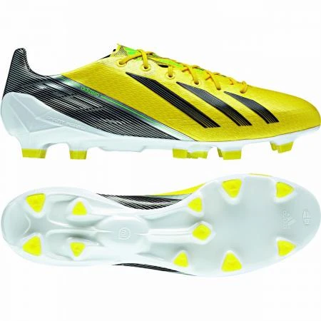 Фото Adidas Adizero F50 TRX FG Synthetic Soccer Cleats (Vivid Yellow, Black, Green Zest)