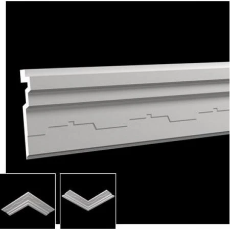 Фото Потолочный плинтус с орнаментом Гибкий1.50.267F