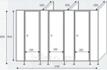 Фото №9 Перегородки для школьного туалета на 3 кабины