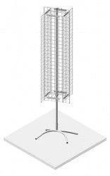 Фото Стойка вр. четырехгранная с сеткой 4х(1200х350 мм)