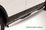 фото Slitkoff Защита порогов d76 с проступью Toyota Rav 4 2013