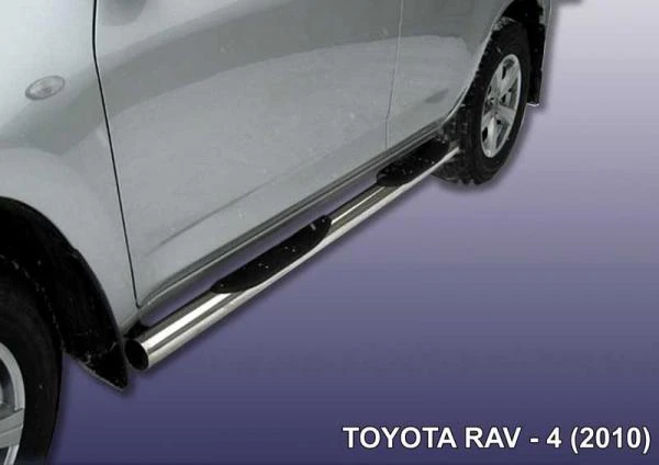 Фото Slitkoff Защита порогов d76 с проступями Toyota Rav 4 2010