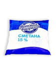 фото Сметана Минская марка 15% 400г фин-пак