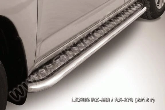 Фото Slitkoff Защита порогов d57 с листом Lexus RX 350 270 2012