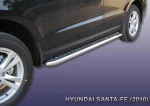 фото Slitkoff Защита порогов d57 с листом Hyundai Santa Fe 2010