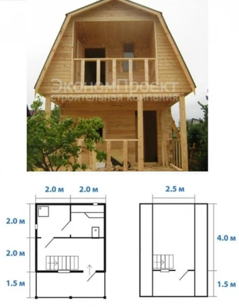 Фото Баня из профилированного бруса размером 4х4+1м