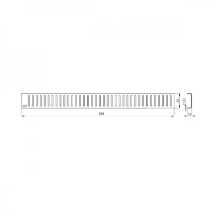 Фото Решетка для душевого лотка Alcaplast LINE-300M матовая