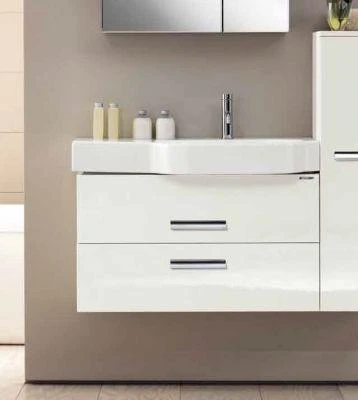 Фото Berloni Bagno Wall WL BS12TDX Тумба с керамической раковиной на 90 см