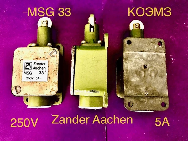 Фото Концевой выключатель с роликом Zander Aachen type MSG 33