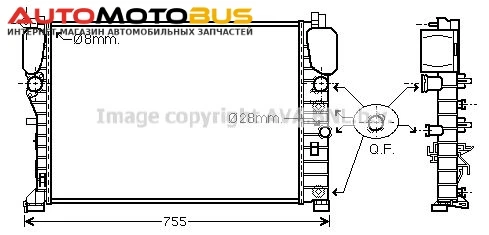 Фото Радиатор охлаждения двигателя AVA QUALITY COOLING MSA2449