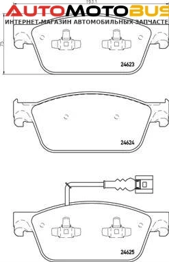 Фото Комплект тормозных колодок Brembo P85141