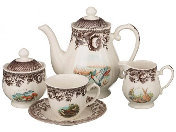 Фото Чайный сервиз на 6 персон 17 пр." охота" 1150/240 мл. Oriental Ceramics (869-011)