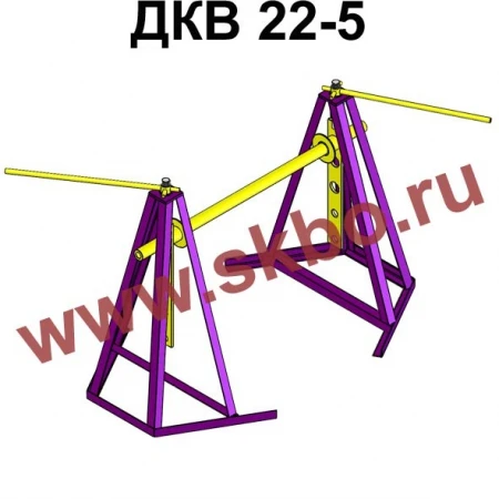 Фото Кабельный домкрат (домкрат для подъёма и размотки кабельных барабанов) ДКВ 22-5