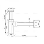 фото Сифон для раковины AlcaPlast DESIGN A400 круглый