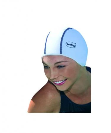 Фото Шапочка для плавания (полиэстер) Thermal Swim Cap Long 3258-10 (белый) (97438)