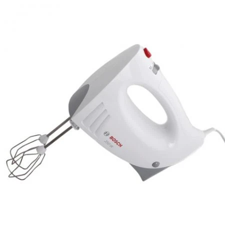 Фото Миксер BOSCH MFQ3520, мощность 350 Вт, 5 скоростей, 2 венчика, 2 крюка для теста, белый