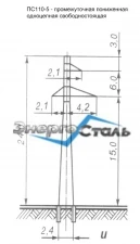 Фото Промежуточные опоры ЛЭП ПС110-5